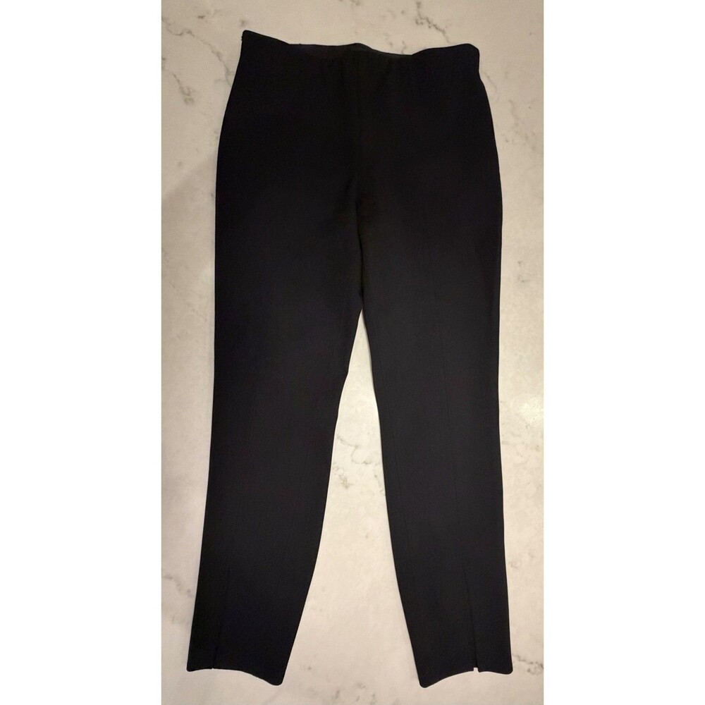 Theory Slit Legging Core Scuba Pants Women’s S Black Pull On Split Hem